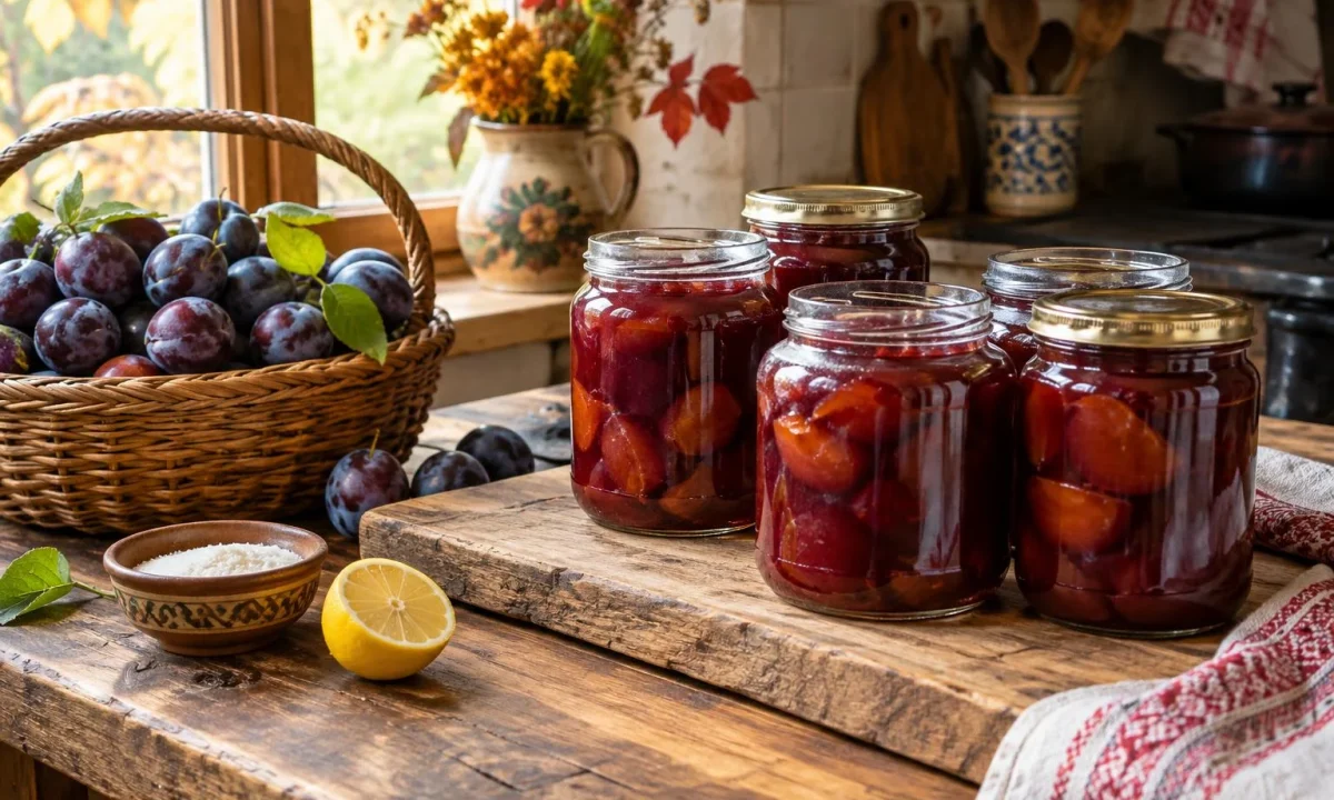 Compot de prune pentru iarnă: greșeala care poate strica toate borcanele
