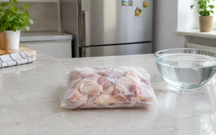 Dezghețarea alimentelor: de ce blatul bucătăriei nu este o metodă potrivită