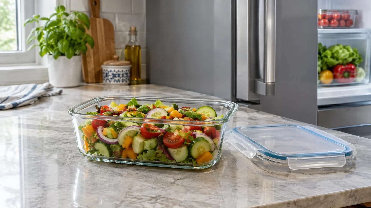 Salată de legume rămasă după masă: răcire, refrigerare și evitarea contaminării