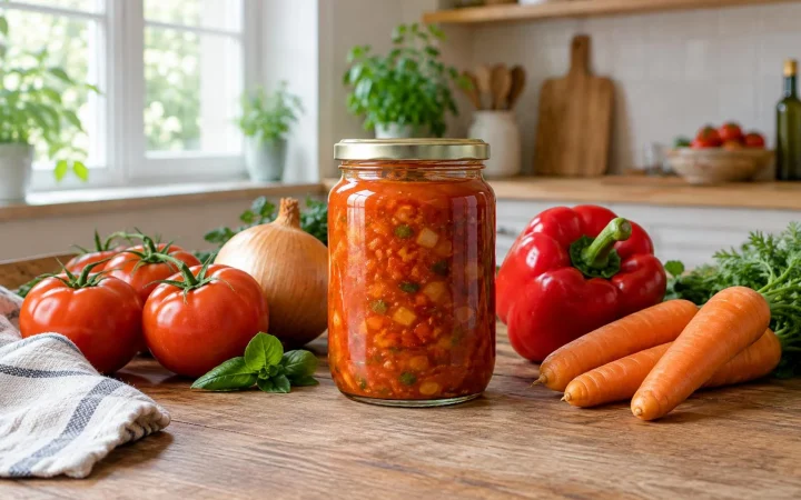 Sos de roșii cu legume: de ce ingredientele schimbă condițiile de conservare