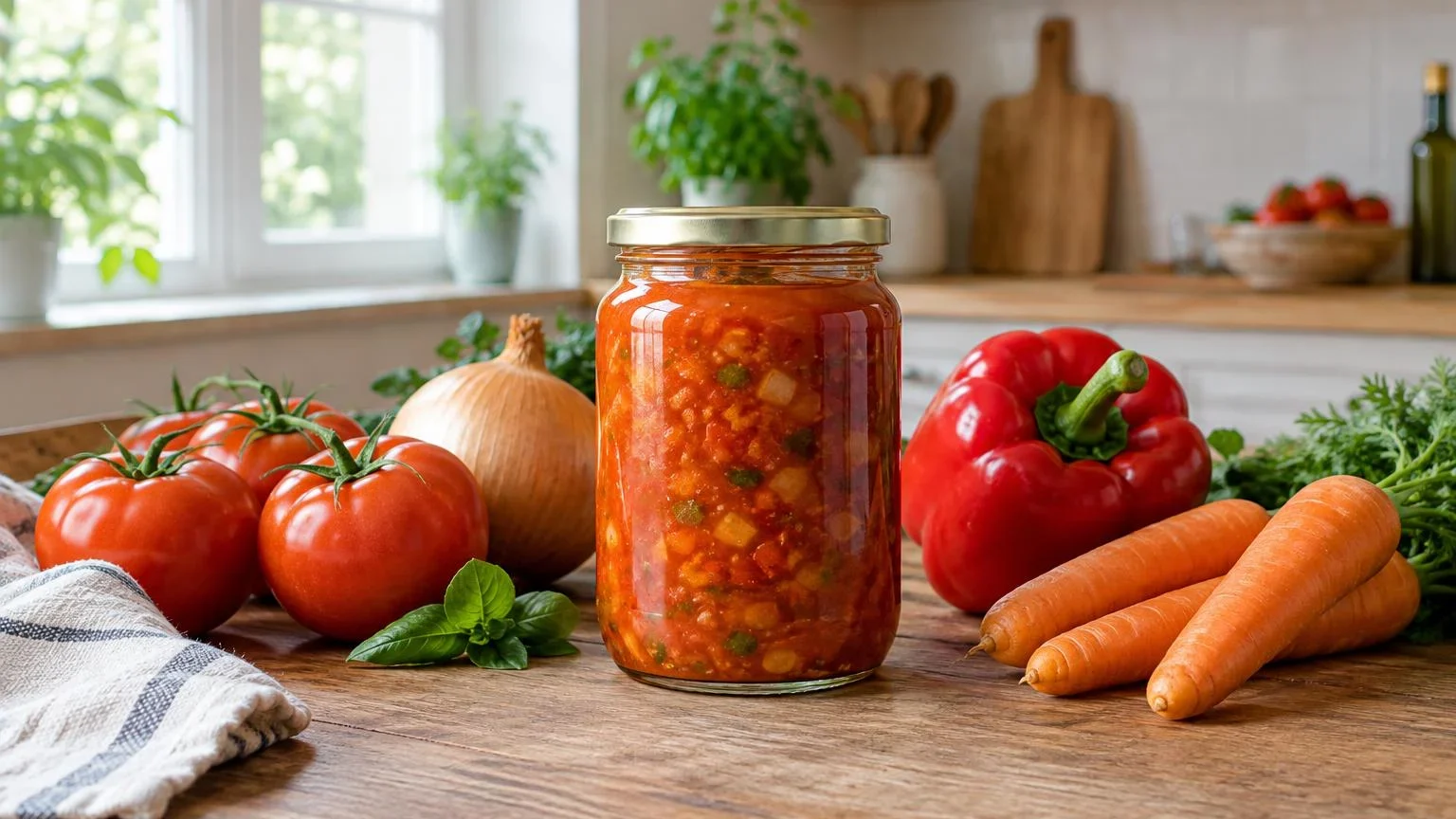 Sos de roșii cu legume: de ce ingredientele schimbă condițiile de conservare