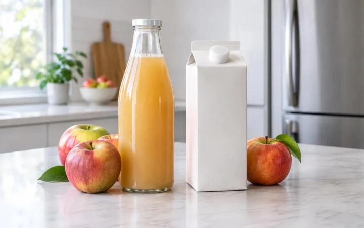 Suc de mere proaspăt și suc pasteurizat: diferențe de păstrare