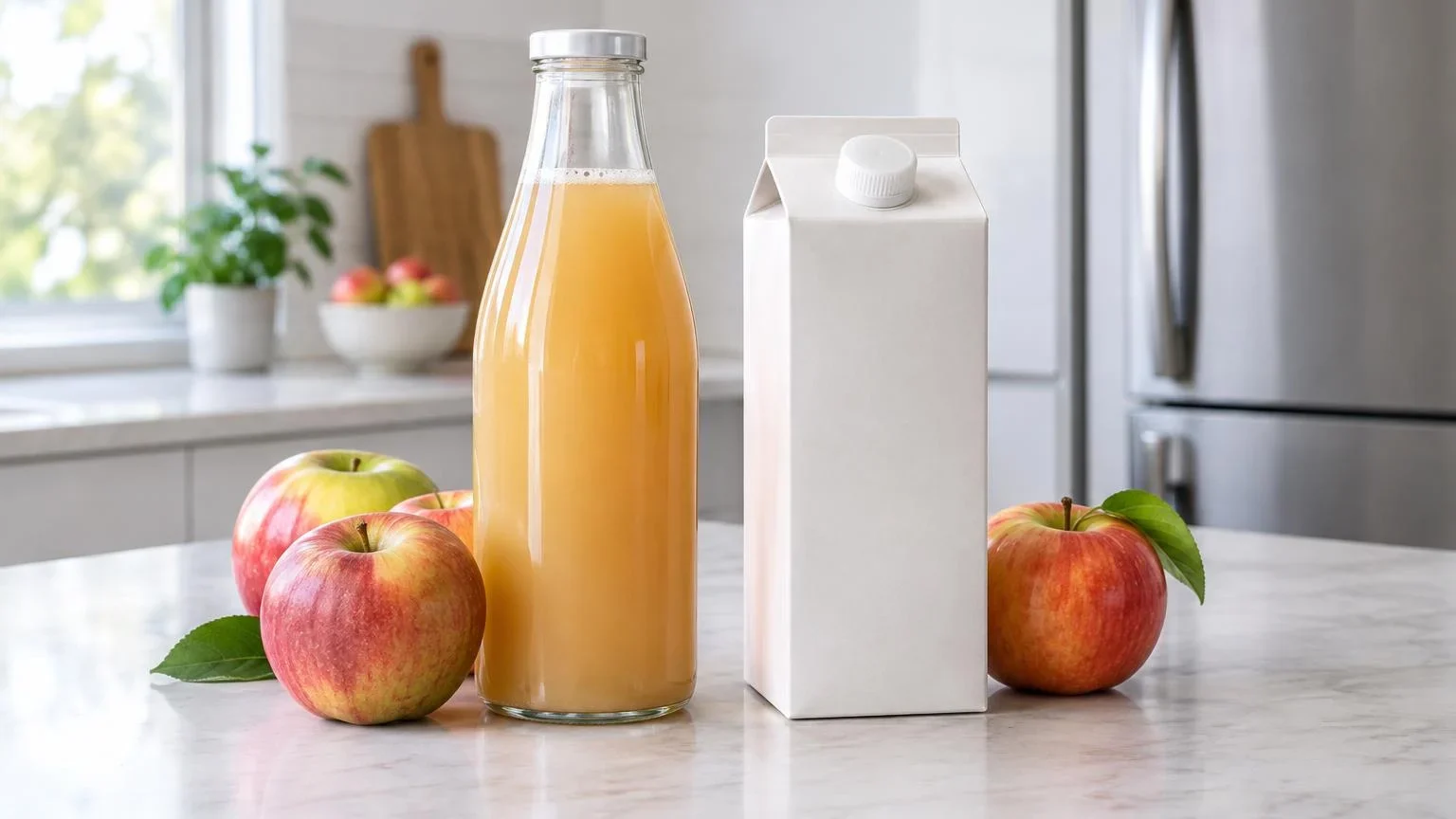 Suc de mere proaspăt și suc pasteurizat: diferențe de păstrare